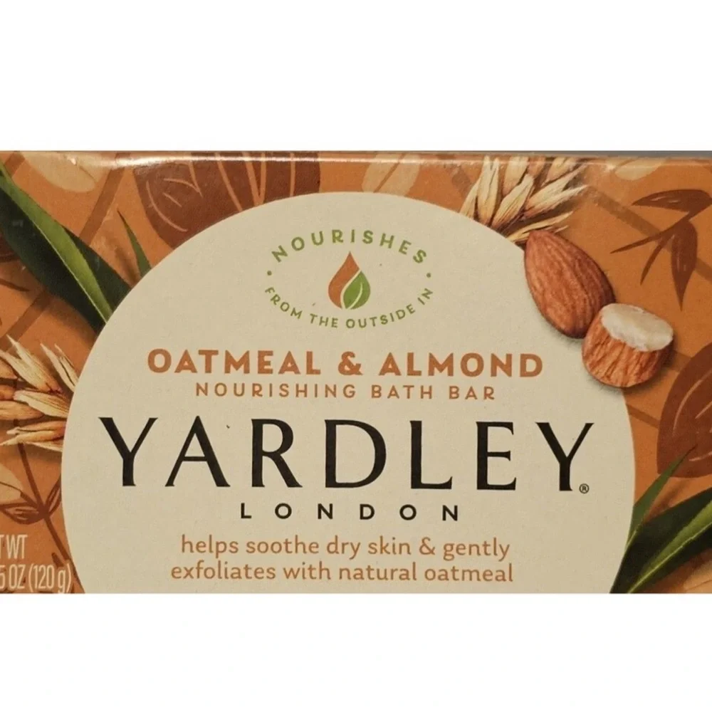 Yardley Of London Oatmeal and Almond Nourishing Bath Bar Luxury Beauty Soap 4 Oz